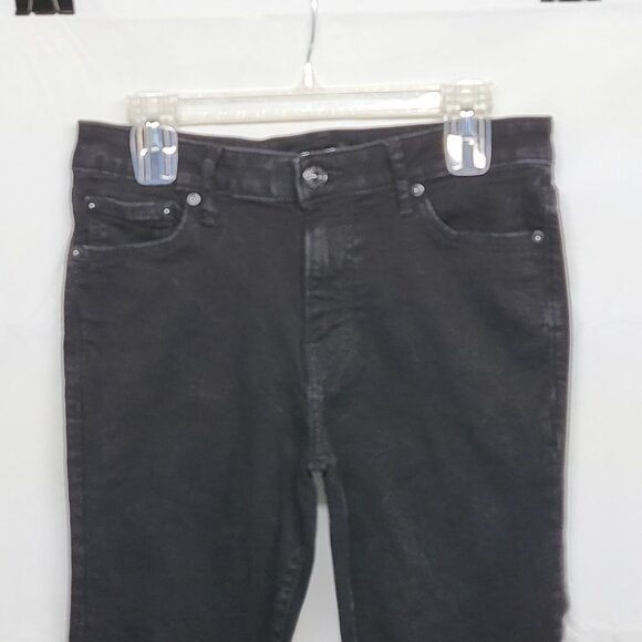 Express Mens Jeans 30 X 32 Slim Straight Stretch Denim Pants Black - Picture 2 of 15